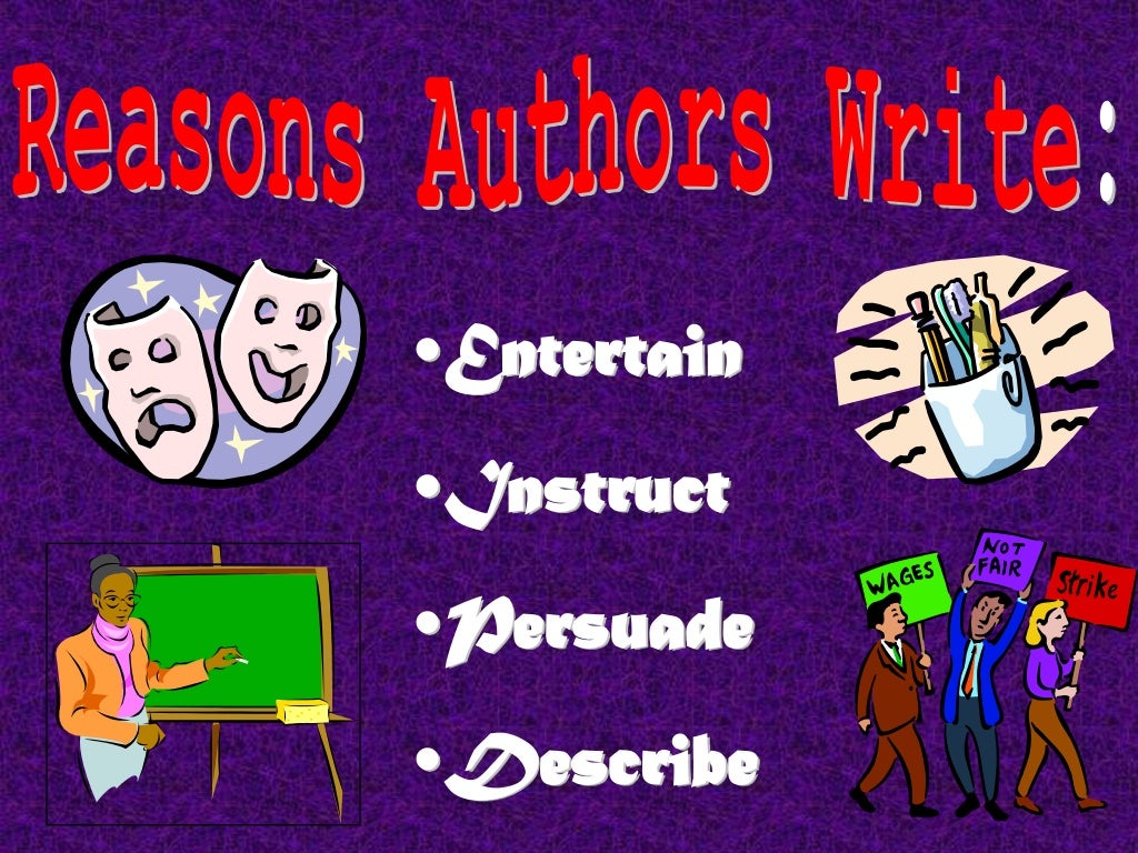 Author's purpose for Third Grade