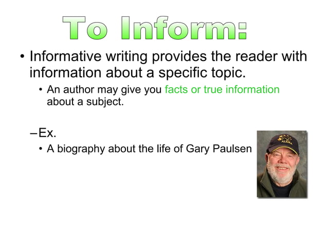 Author s Purpose Ppt PPT