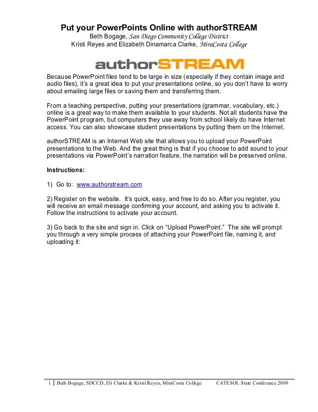 Authorstream Tutorial