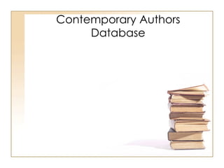 Contemporary Authors Database 