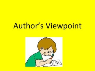 Author’s Viewpoint 