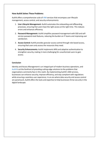 Identity and Access Management Solutions | PDF