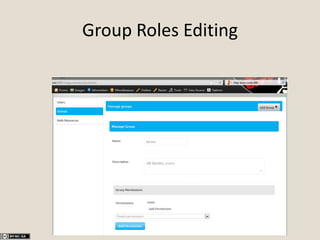 Group Roles Editing
 