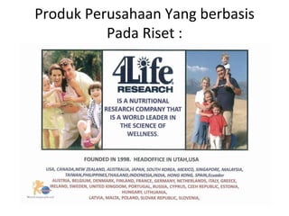 Produk 
Perusahaan 
Yang 
berbasis 
Pada 
Riset 
: 
 