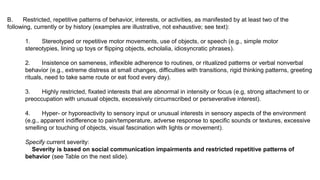 Repetitive Movements Examples Autism | PPTX