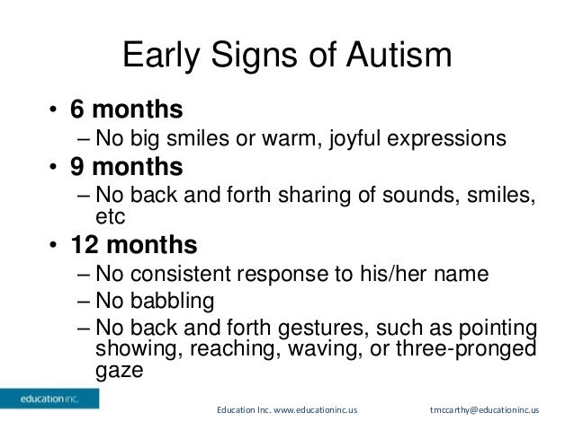 Early Signs Of Autism Early Signs Of Autism