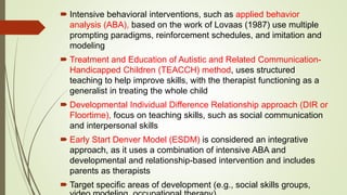 Autism and dev disorders