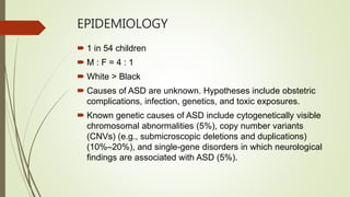 Autism and dev disorders