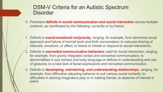 Autism and dev disorders