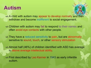 Problem of Autism in children | PPTX