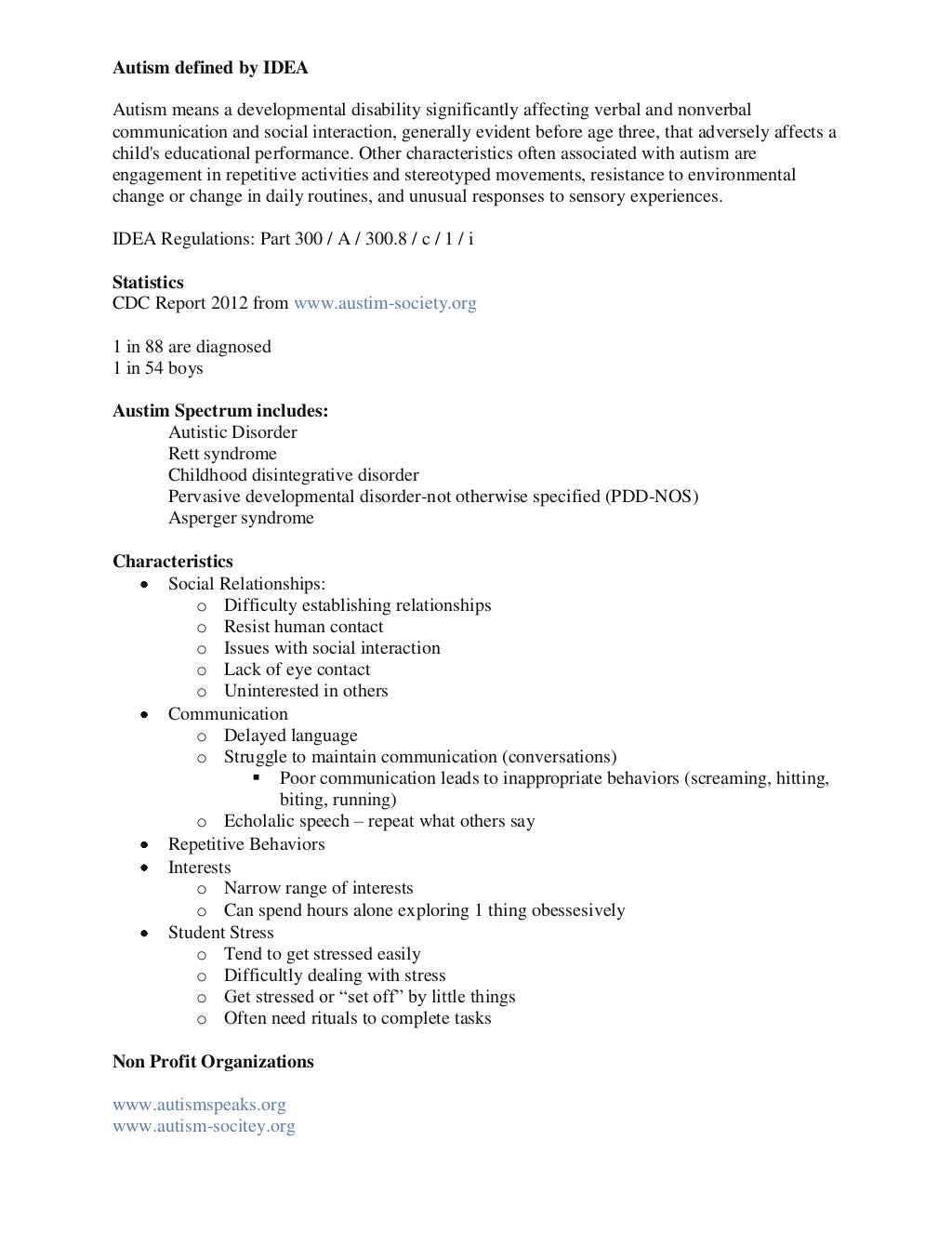 Autism Handout autism-handout