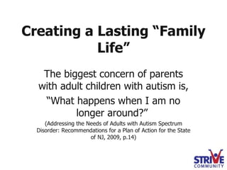 Innovative Housing Options for Adults with Autism: Strive Community | PPT