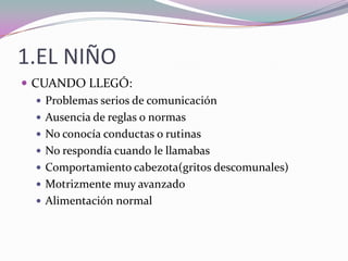 1. LA MENTE AUTISTAPara educar a un autista con éxito hay que saber como funciona su mente.Su mente funciona de manera distintaNuestra mente funciona como una sala en la que hay un montón de televisores encendidas emitiendo diferentes canalesLa mente de un autista funciona como si solo tuviera una televisión.