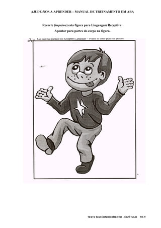 AJUDE-NOS A APRENDER – MANUAL DE TREINAMENTO EM ABA
TESTE SEU CONHECIMENTO - CAPÍTULO 10-9
Recorte (imprima) esta figura para Linguagem Receptiva:
Apontar para partes do corpo na figura.
 