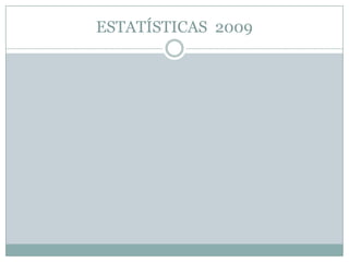 ESTATÍSTICAS 2009
 
