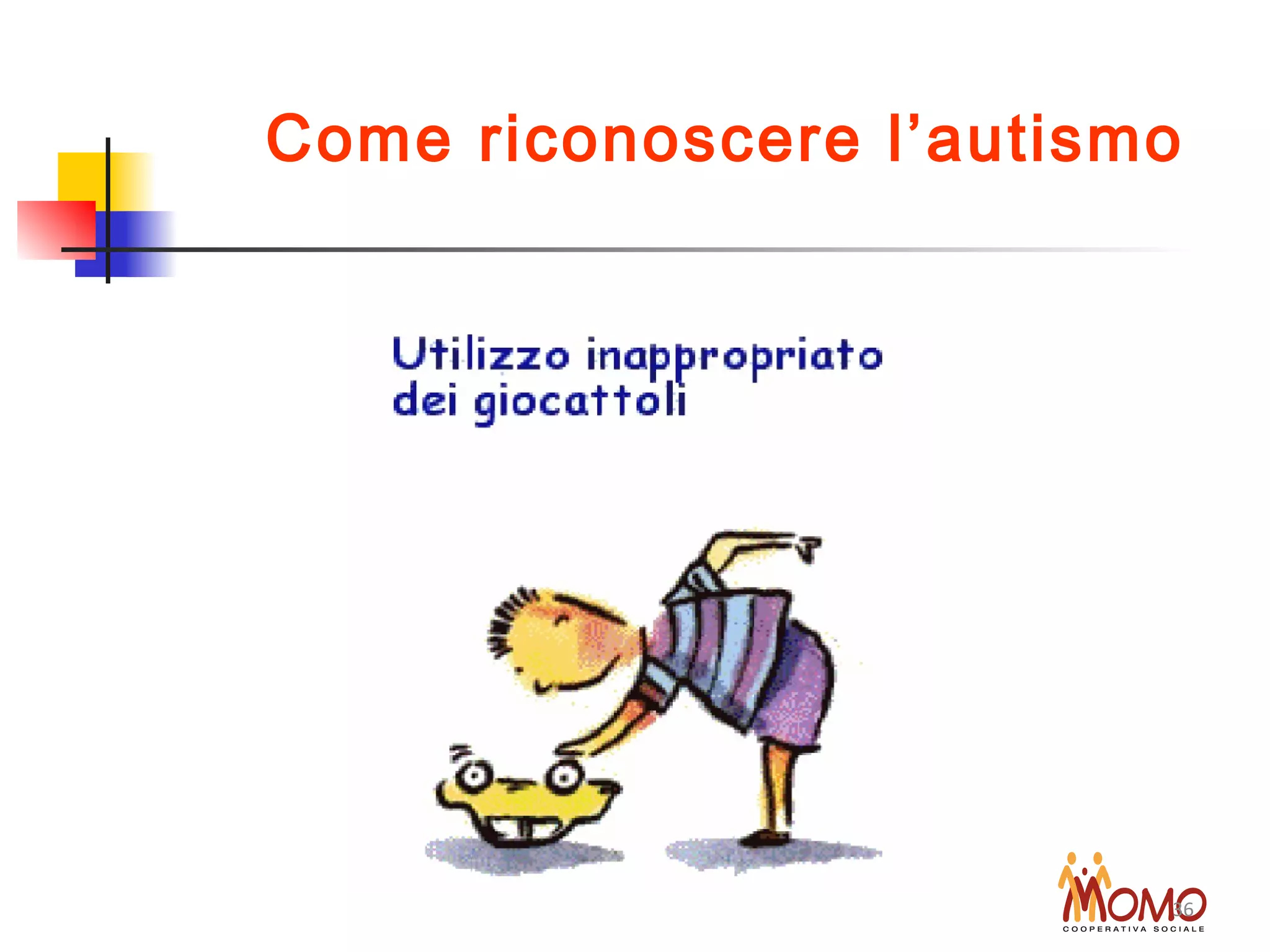 MOMO Soc. Cooperativa sociale 36
Come riconoscere l’autismo
 