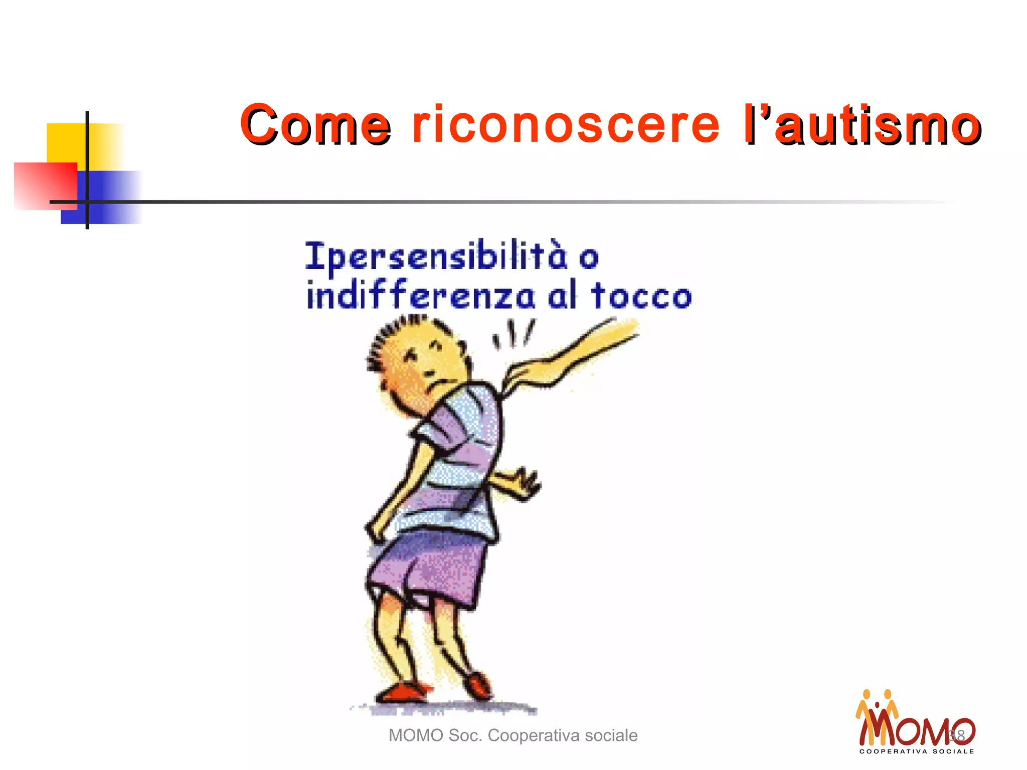 MOMO Soc. Cooperativa sociale 38
ComeCome riconoscere l’autismol’autismo
 