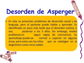 Desorden del desarrollo y Autismo Atípico