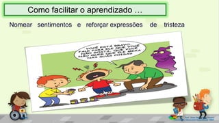 Nomear sentimentos e reforçar expressões de tristeza
Prof. Diane Marli Lemes Pereira
Atendimento Educacional Especializado /SRM
Como facilitar o aprendizado …
 