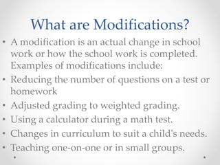 Modifications For Math Lessons Autism presentation | PPTX