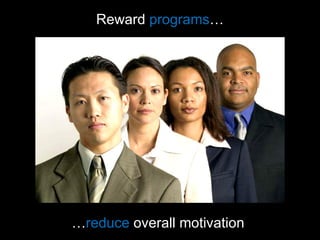Reward  programs … … reduce  overall motivation  