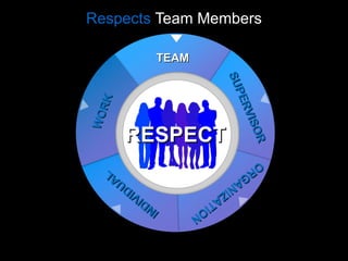 Respects  Team Members TEAM RESPECT SUPERVISOR ORGANIZATION INDIVIDUAL WORK 