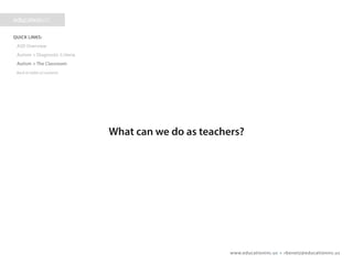 www.educationinc.us • rbenetz@educationinc.us
What can we do as teachers?
 