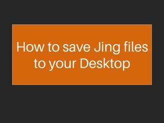 [Tutorial ] How to use Jing to Record and Share your Computer Screen | PDF