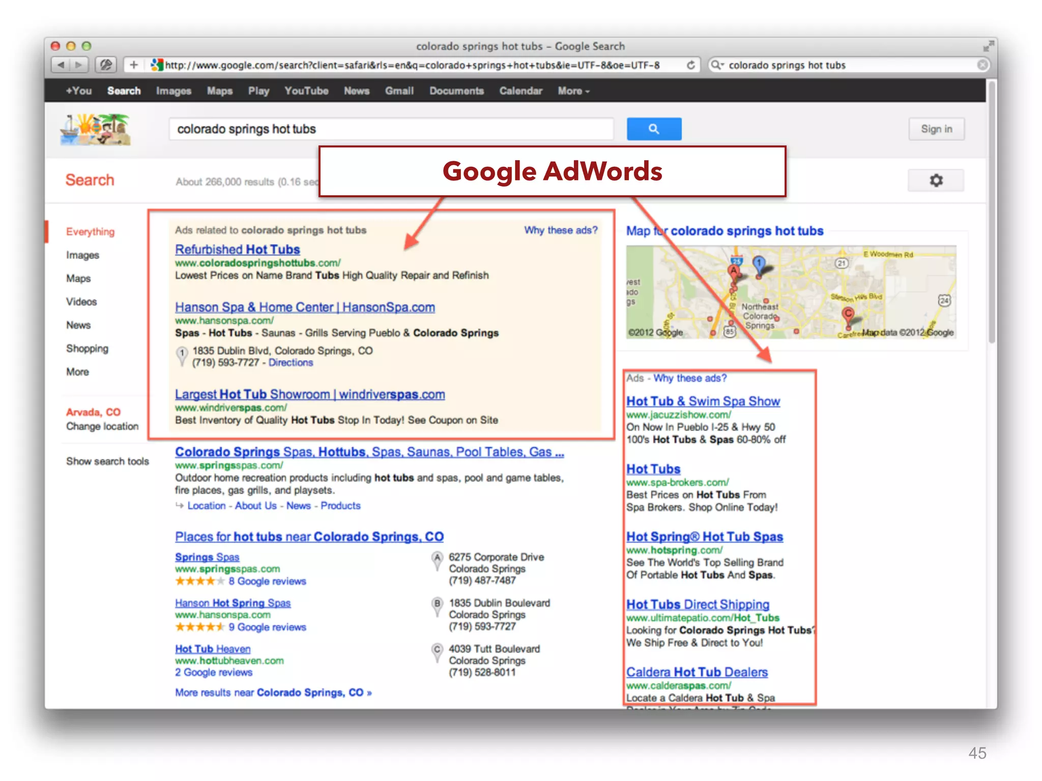 45
Google AdWords
 