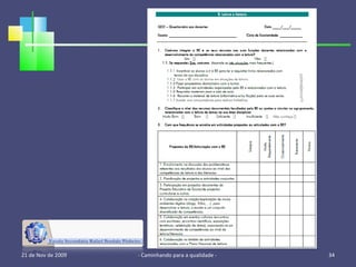 21 de Nov de 2009 - Caminhando para a qualidade -  