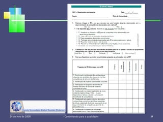 24 de Nov de 2009 - Caminhando para a qualidade -  