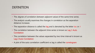 Auto correlation and cross-correlation | PPTX