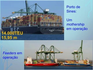Porto de
Sines:
Um
mothership
em operação
Feeders em
operação
21
 
