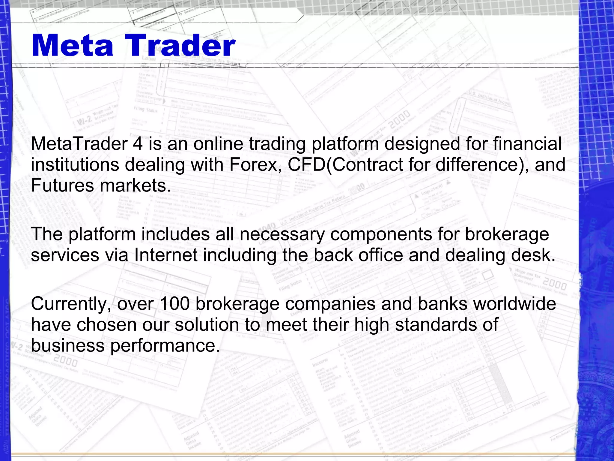 Auto Forex Trade with Meta Trader 4