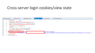Cross-server login cookies/view state
 