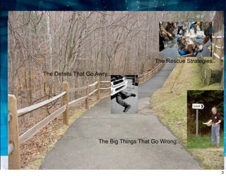The Big Things That Go Wrong..
The Details That Go Awry...
The Rescue Strategies..
3
 