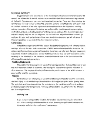 Auto 460 Catalytic Converter Test PDF