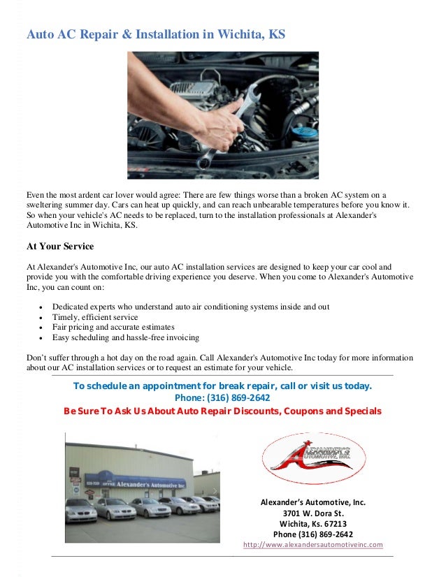 Auto AC Repair in Wichita Ks