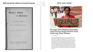 2016, Girls’ Globe1898 pamphlet, Millicent Garrett Fawcett
 