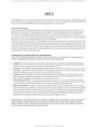 Auto air conditioning unit 3 | PDF