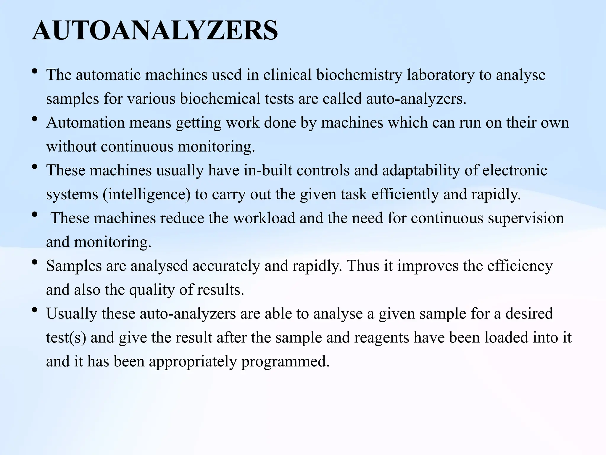 Autoanalyzers what and how they are used. | PPTX