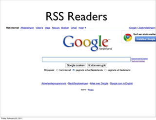 RSS Readers




Friday, February 25, 2011
 