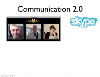 Communication 2.0




Friday, February 25, 2011
 