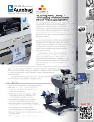 Autobag AB180 One Step Bagger | PDF