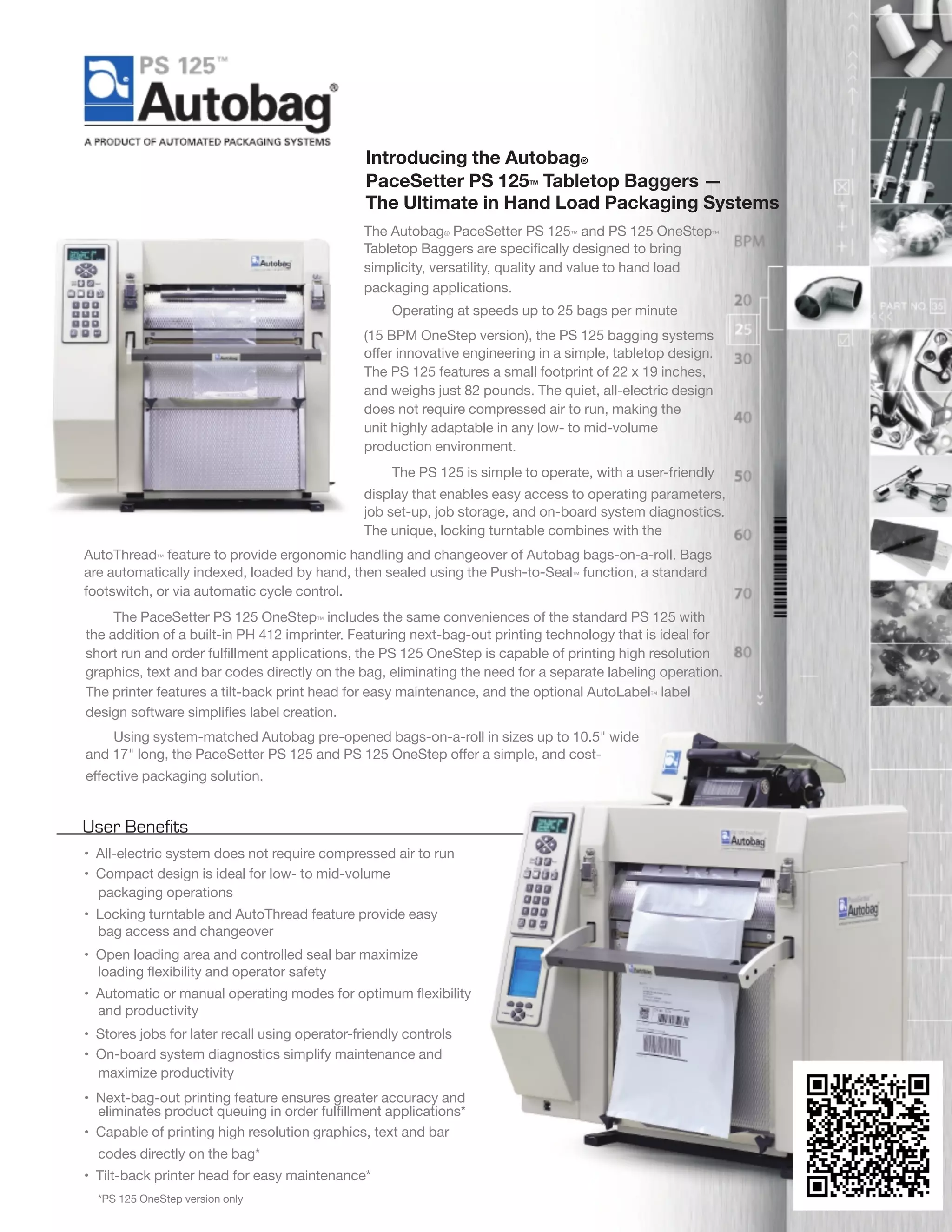 Autobag Pace Setter PS125 | PDF