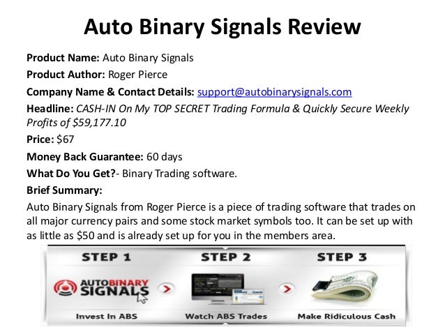 Auto binary trading signals