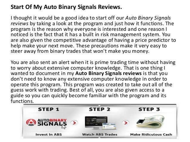 Auto binary options signals review
