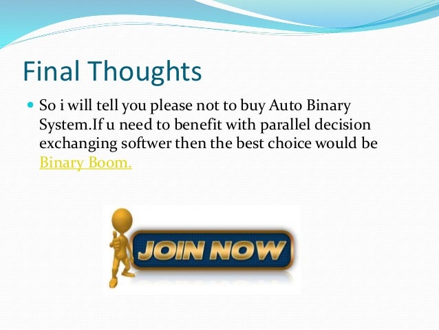 Binary system scam