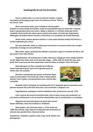 O Que é Uma Biografia Exemplo