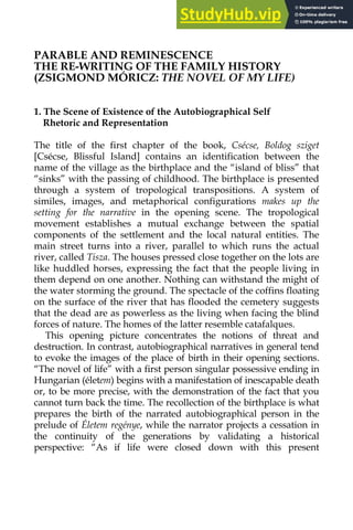 Autobiographical Reading | PDF